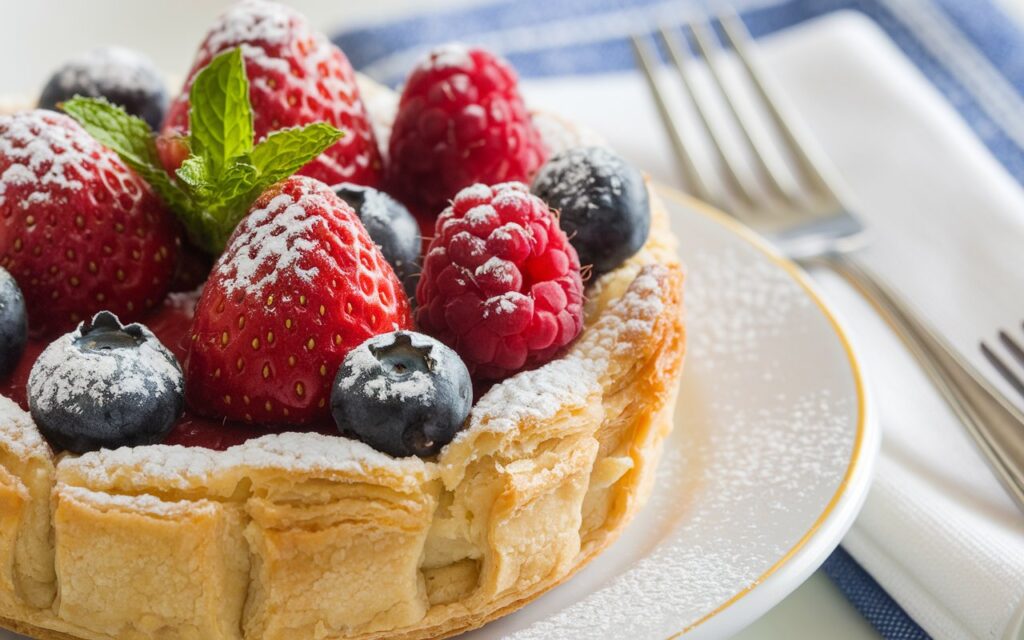 puff pastry Fruit Filled Puff Pastry-close-up-of-a-puff-pastry-tart