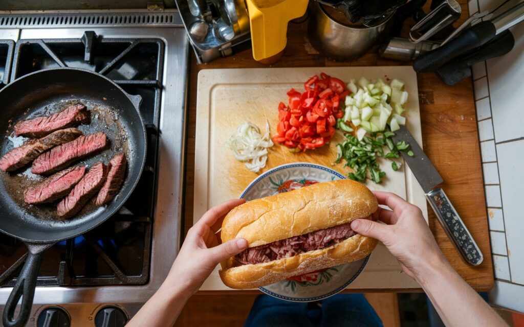 Cheesesteak hoagie