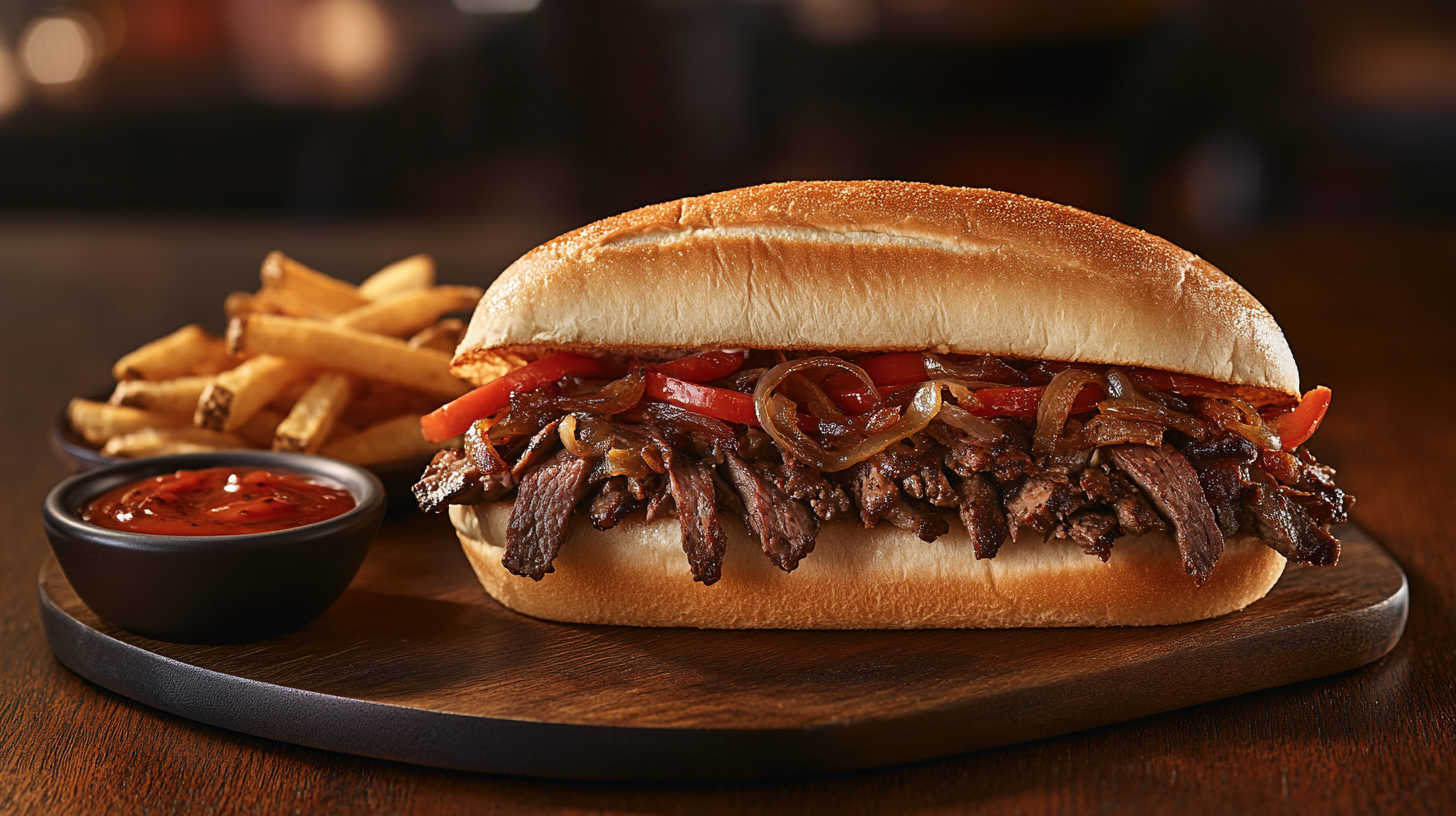 cheesesteak hoagie