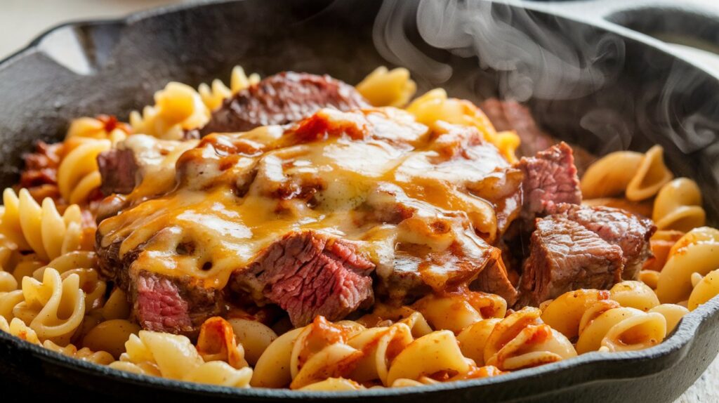 philly cheesesteak pasta