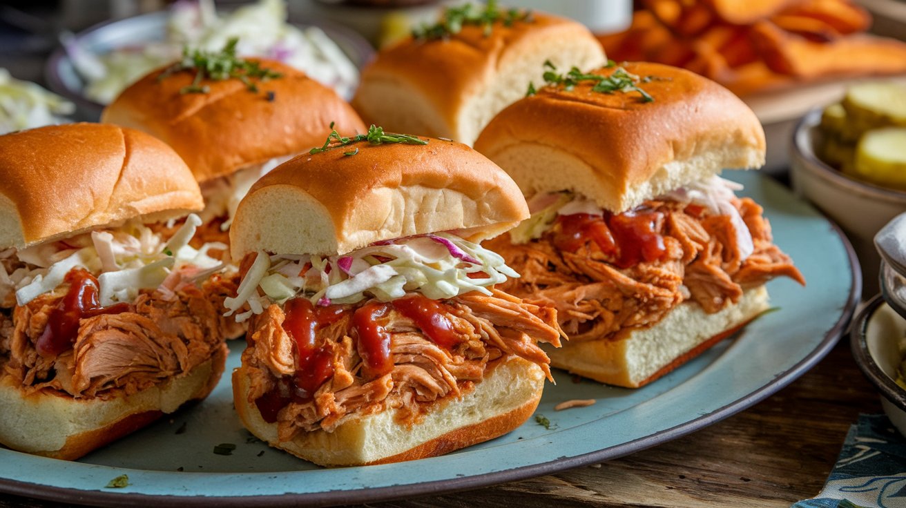 Pulled Chicken Sliders