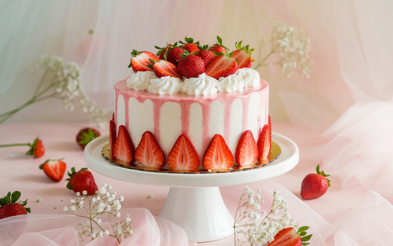 strawberry tres leches cake