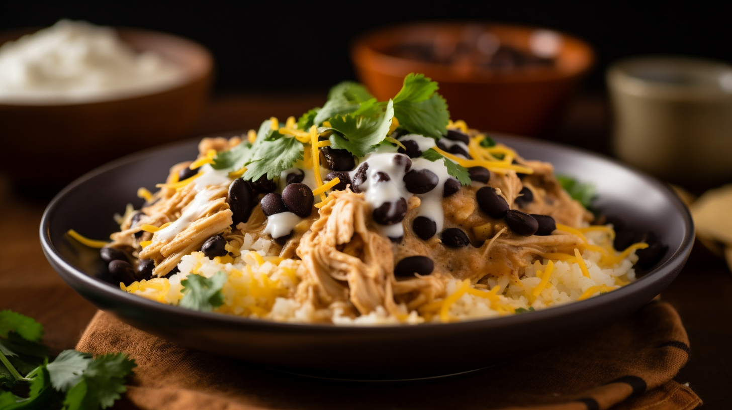 Crock-Pot Chicken With Black Beans and Cream Cheese