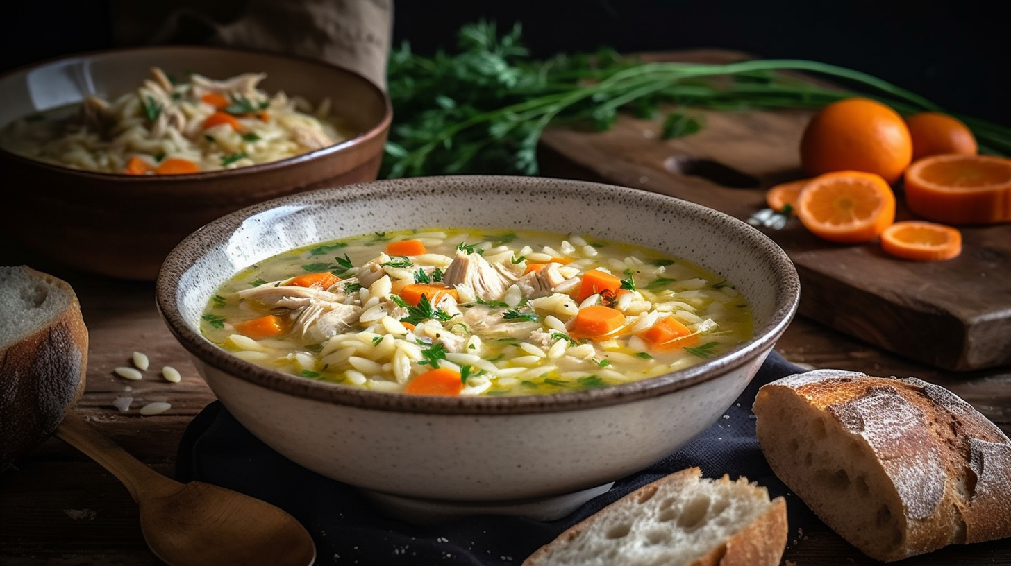 lemon chicken orzo soup
