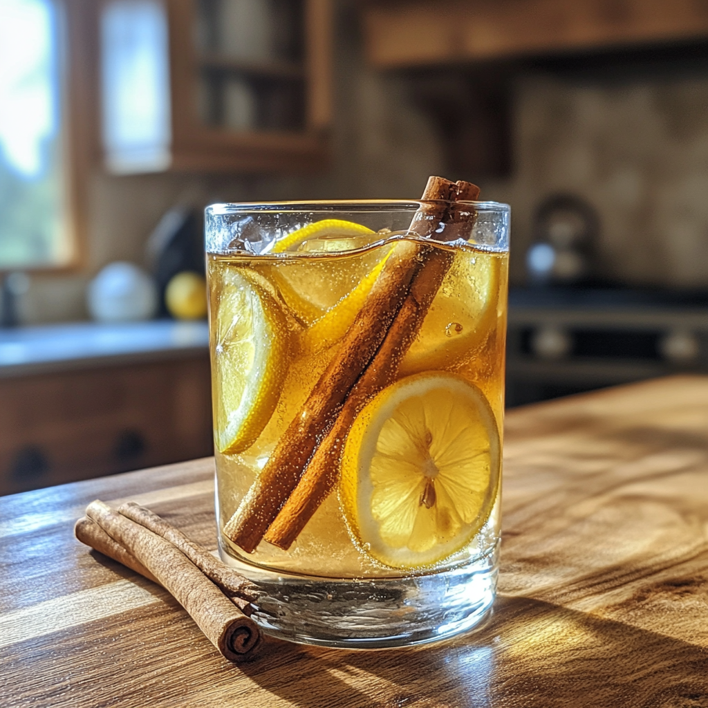 natural mounjaro recipe drink with cinnamon and lemon