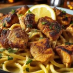 Cowboy Butter Chicken Linguine with creamy sauce, tender chicken, and al dente pasta