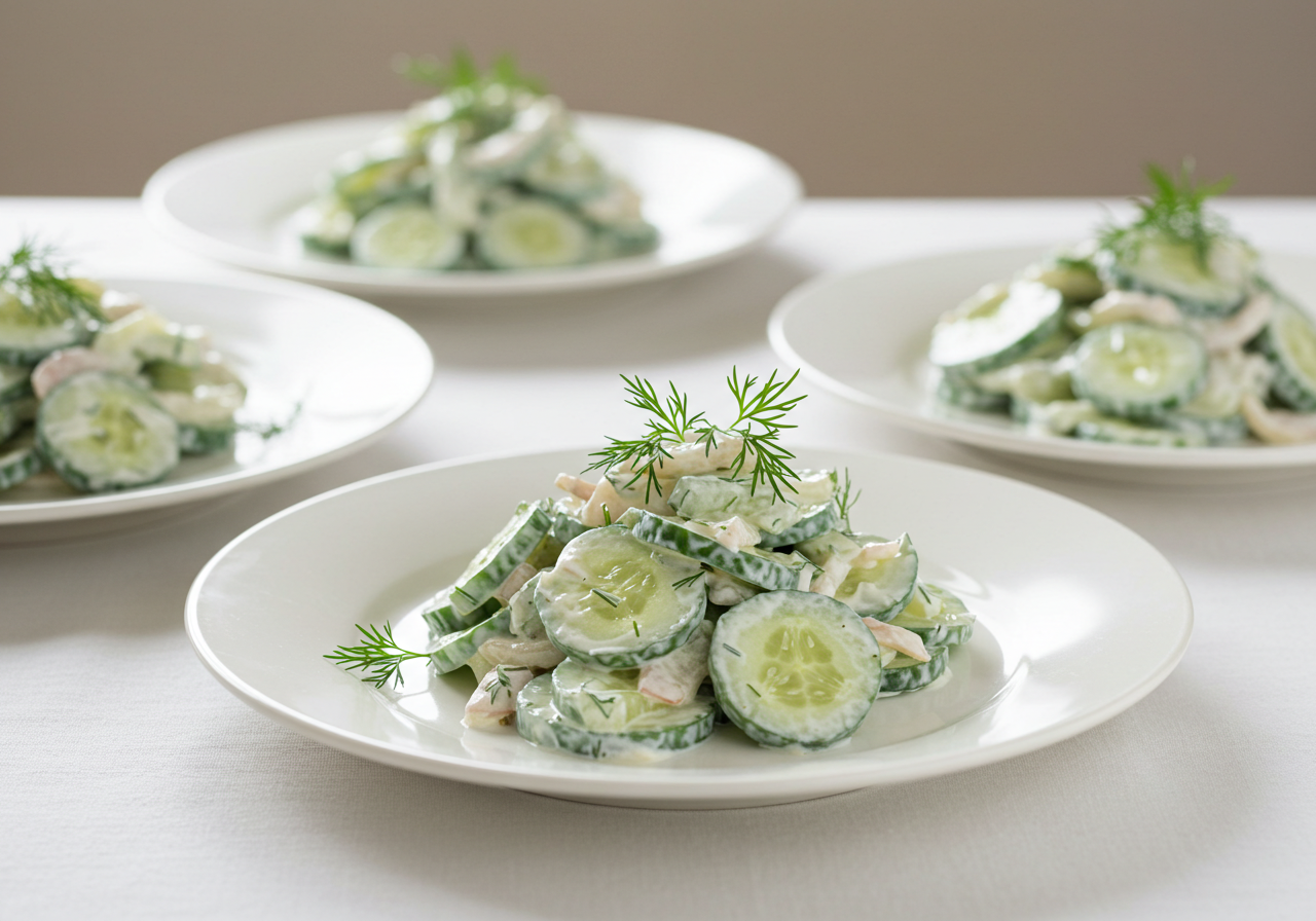 Creamy Cucumber Salad with Dill: Best Recipe Ever