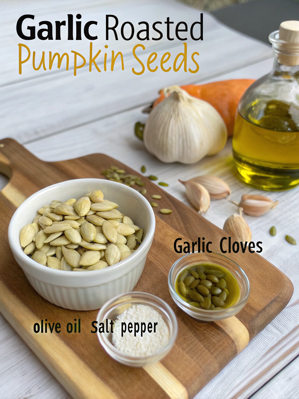 Garlic Roasted Pumpkin Seeds ingredients