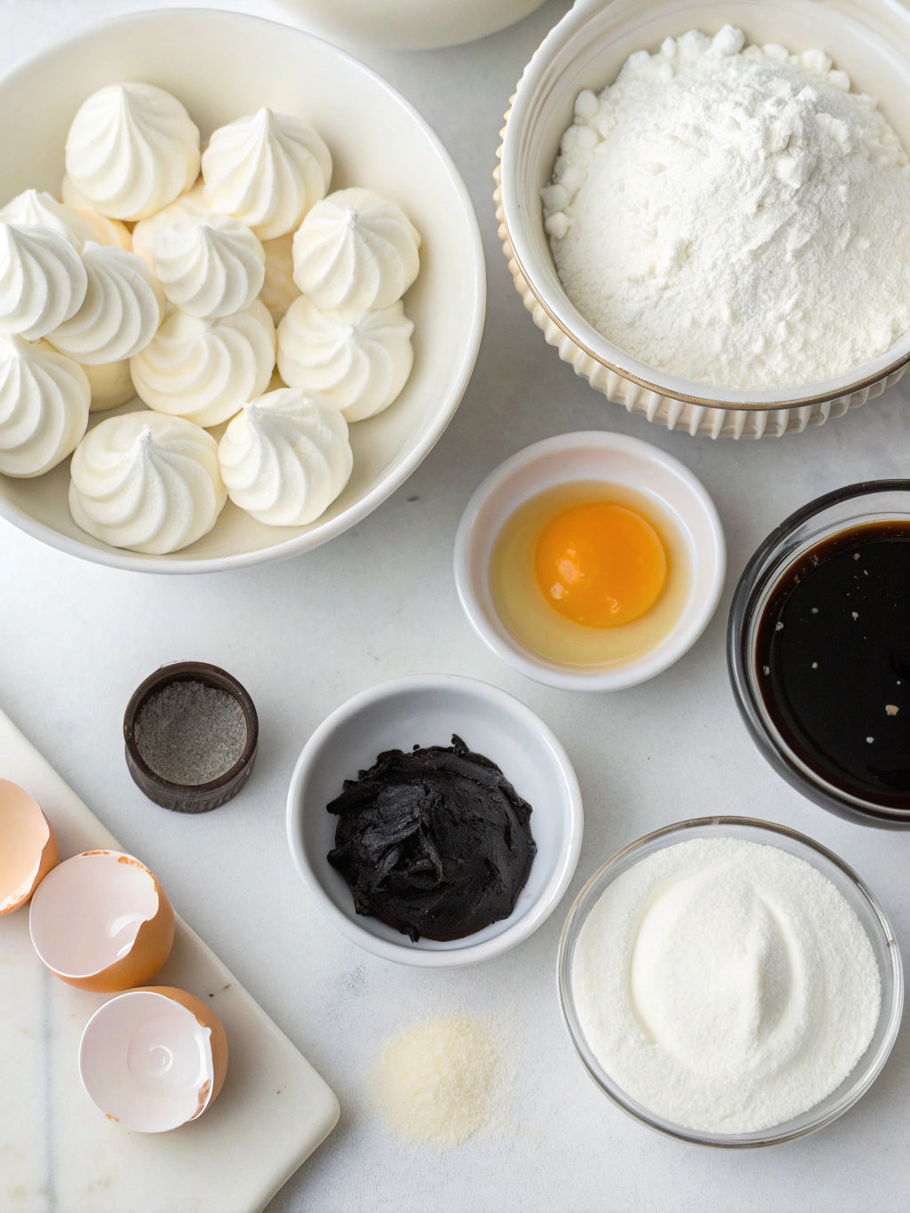 Ghostly Meringue Cupcakes ingredients