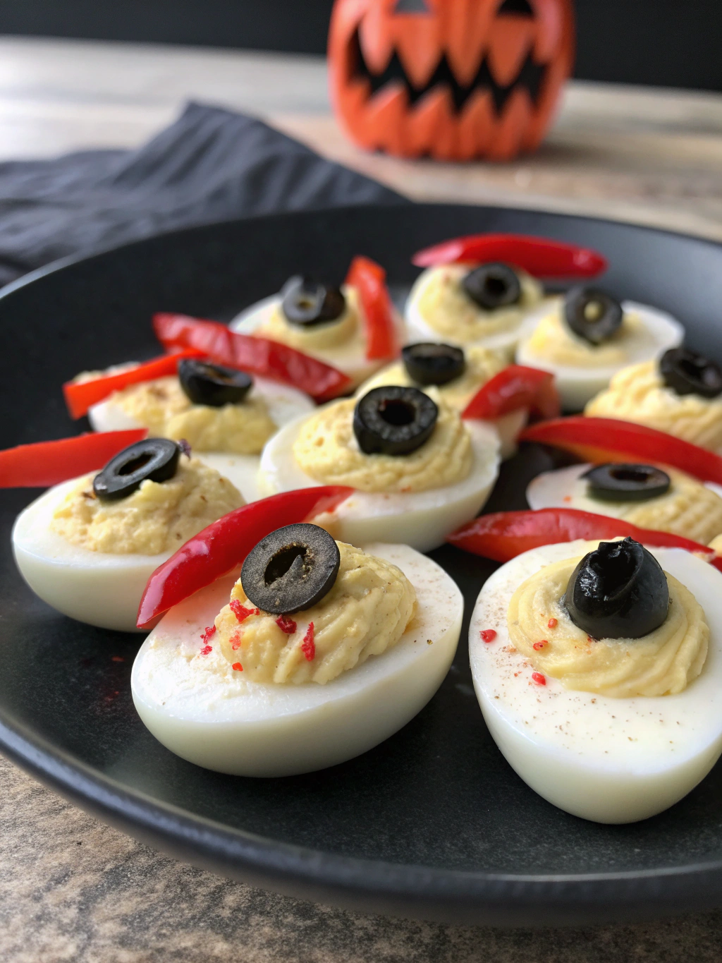 Creepy Deviled Eggs ingredients