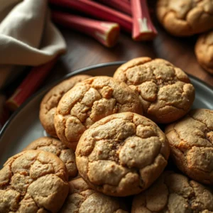 Brown Sugar Rhubarb Cookies