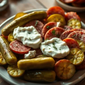 Salami Cream Cheese Pickles