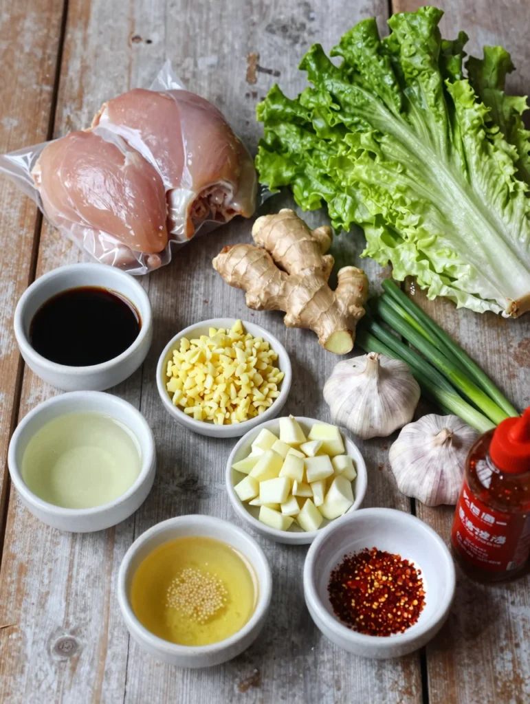 Asian Chicken Lettuce Cups