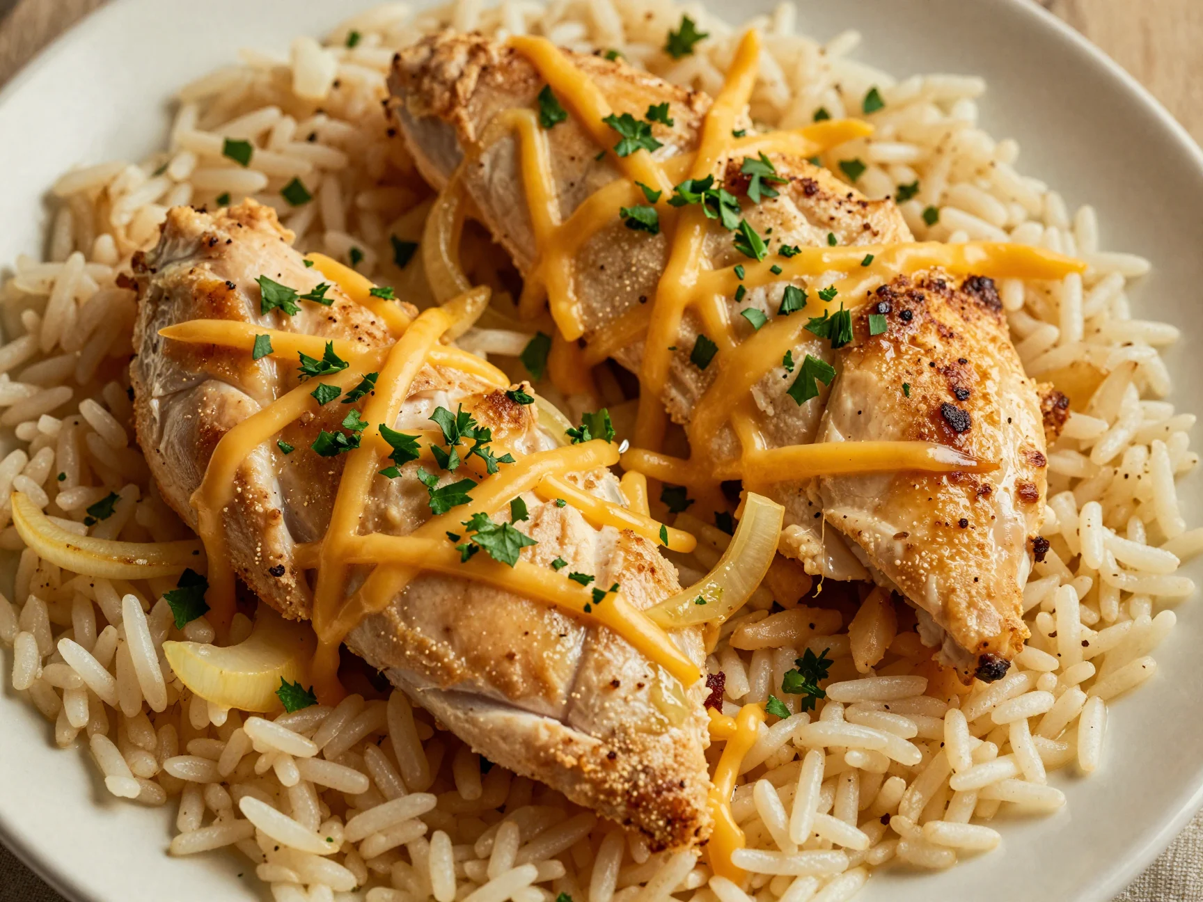 Cheesy Baked Chicken and Rice