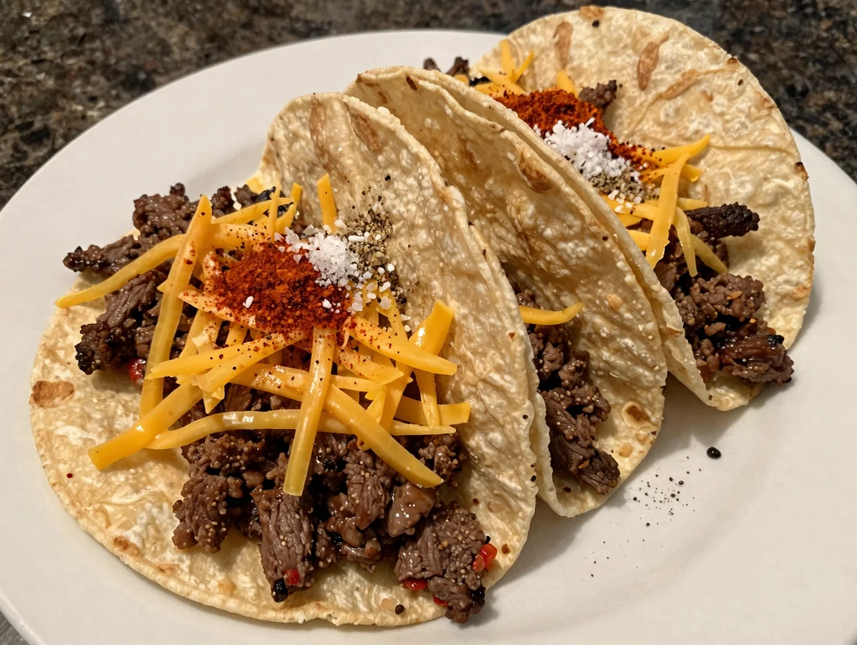Cheesy Beef Tacos in 20 Minutes