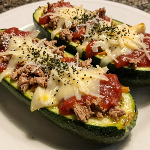 Cheesy Stuffed Zucchini Boats