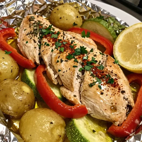 Chicken and Veggie Foil Packets