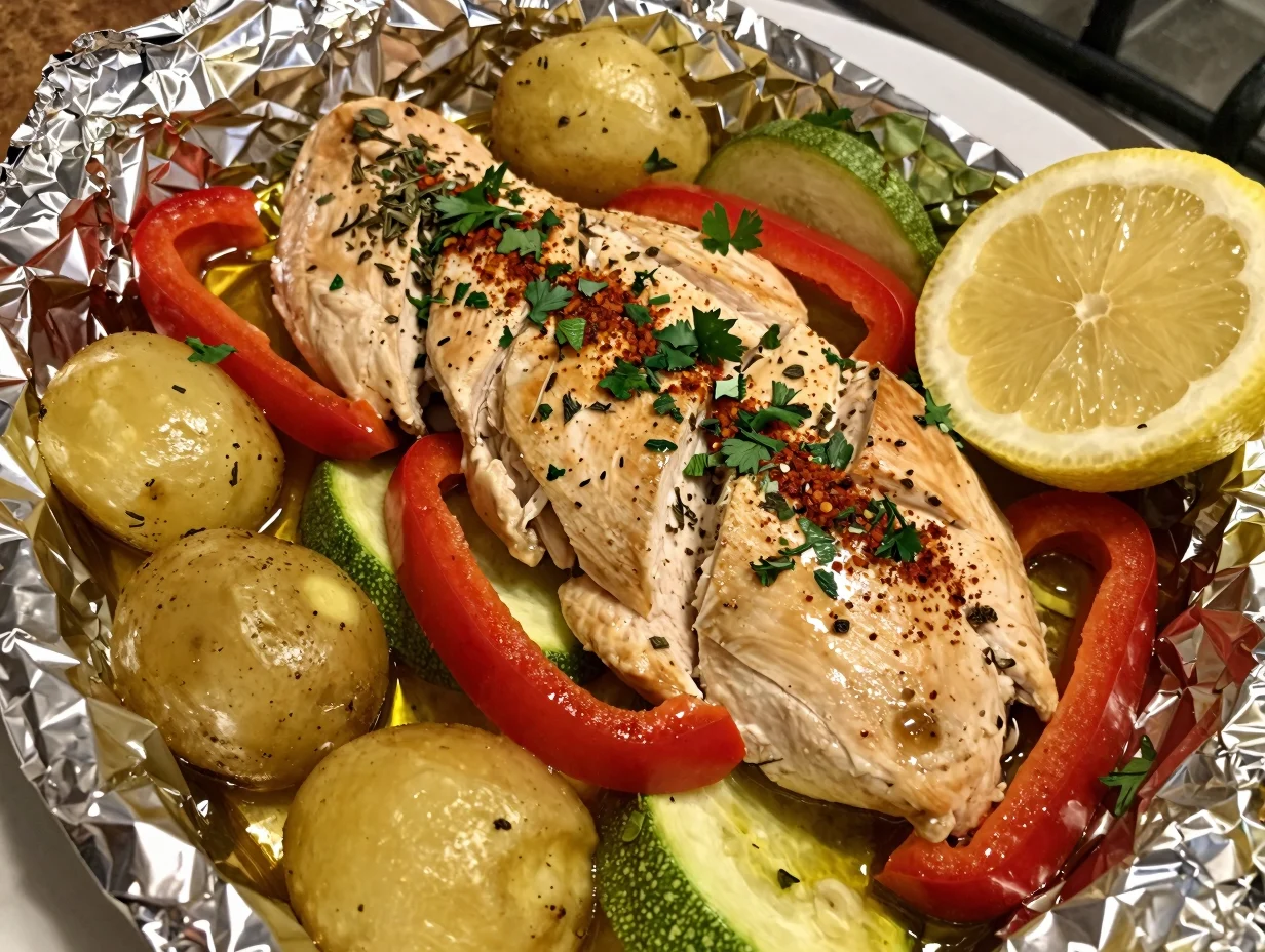 Chicken and Veggie Foil Packets