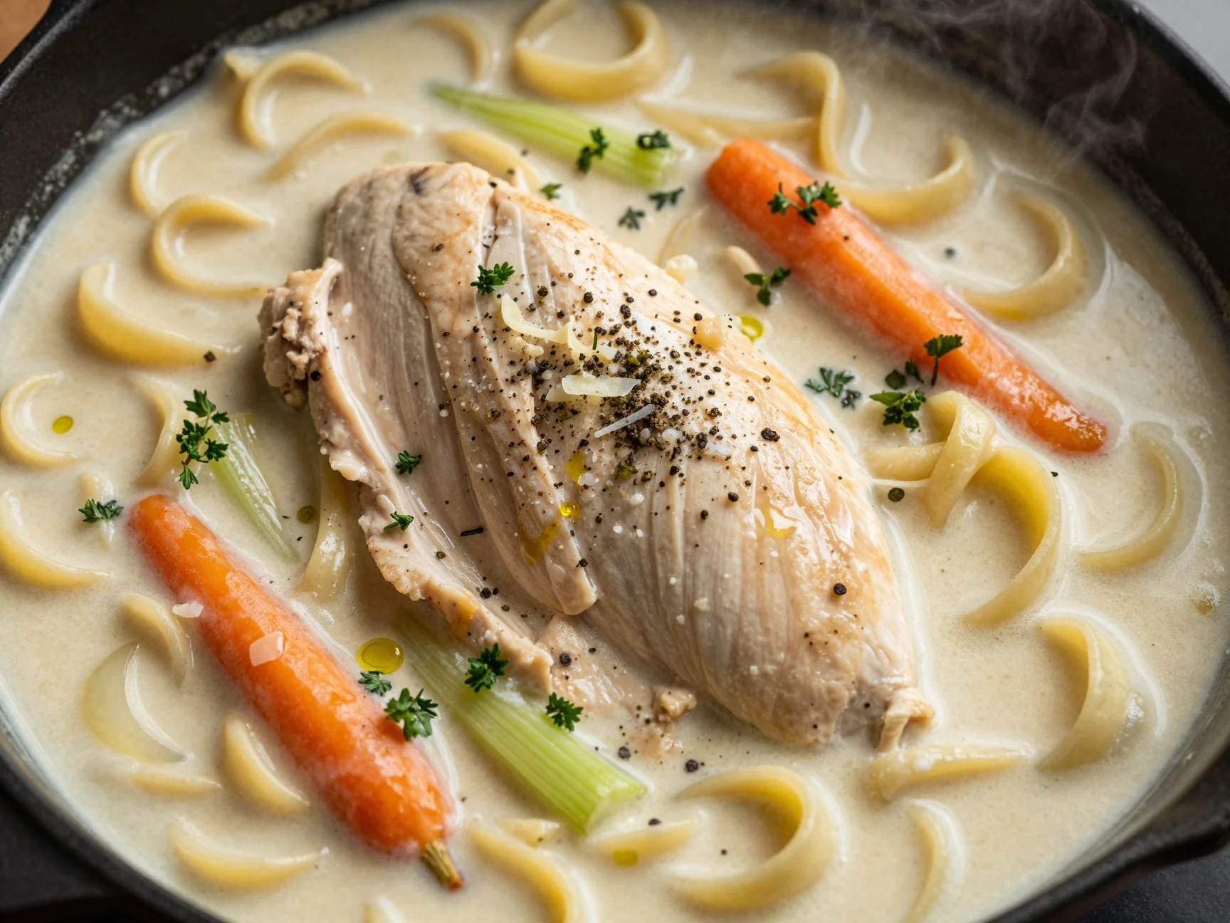 Creamy Chicken Noodle Skillet