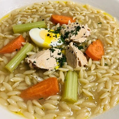 Greek Lemon Orzo Soup