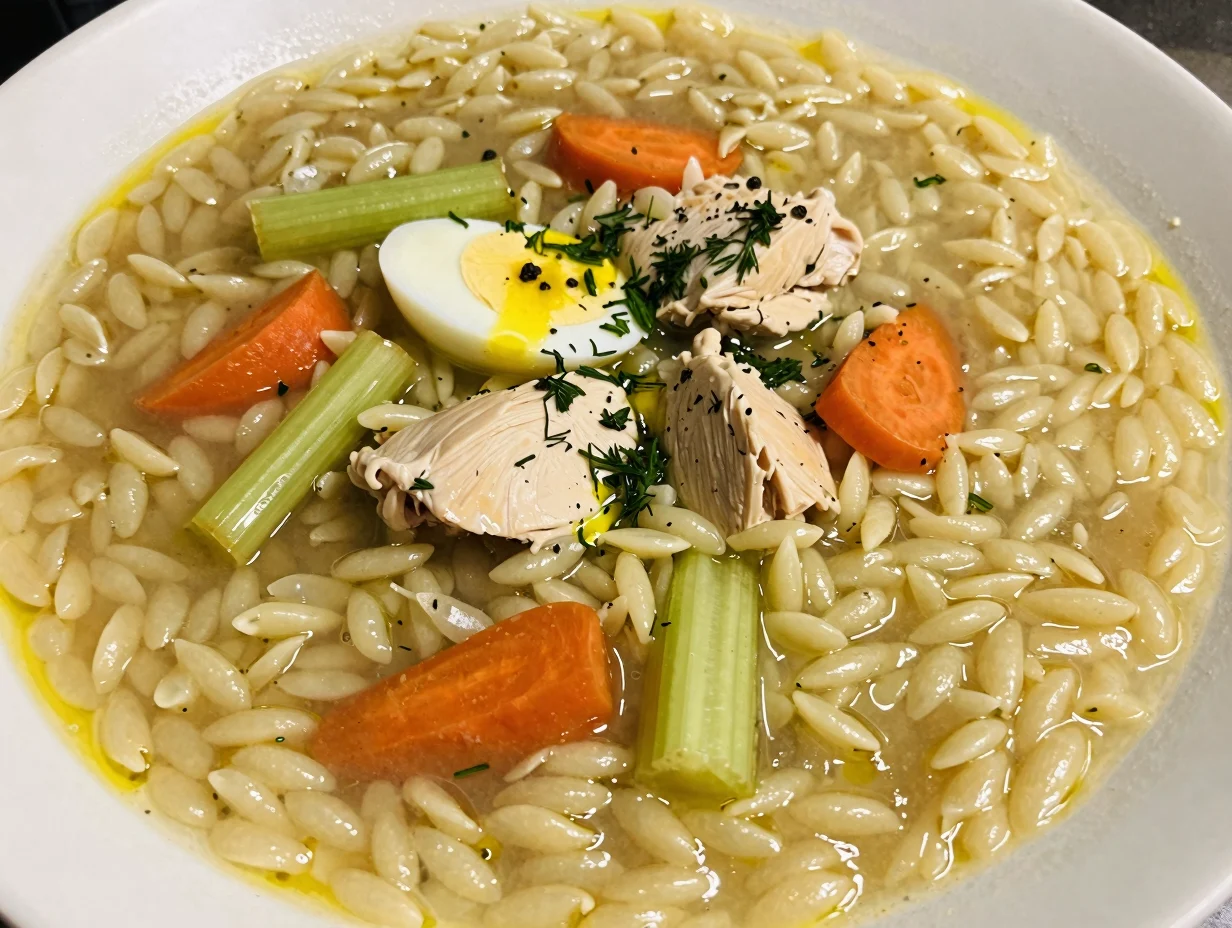 Greek Lemon Orzo Soup