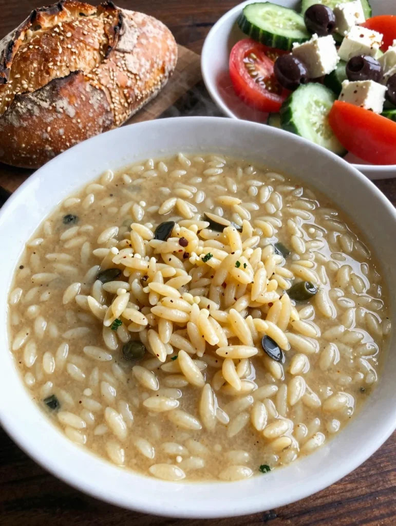 Greek Lemon Orzo Soup