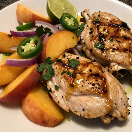 Grilled Chicken with Peach Salsa