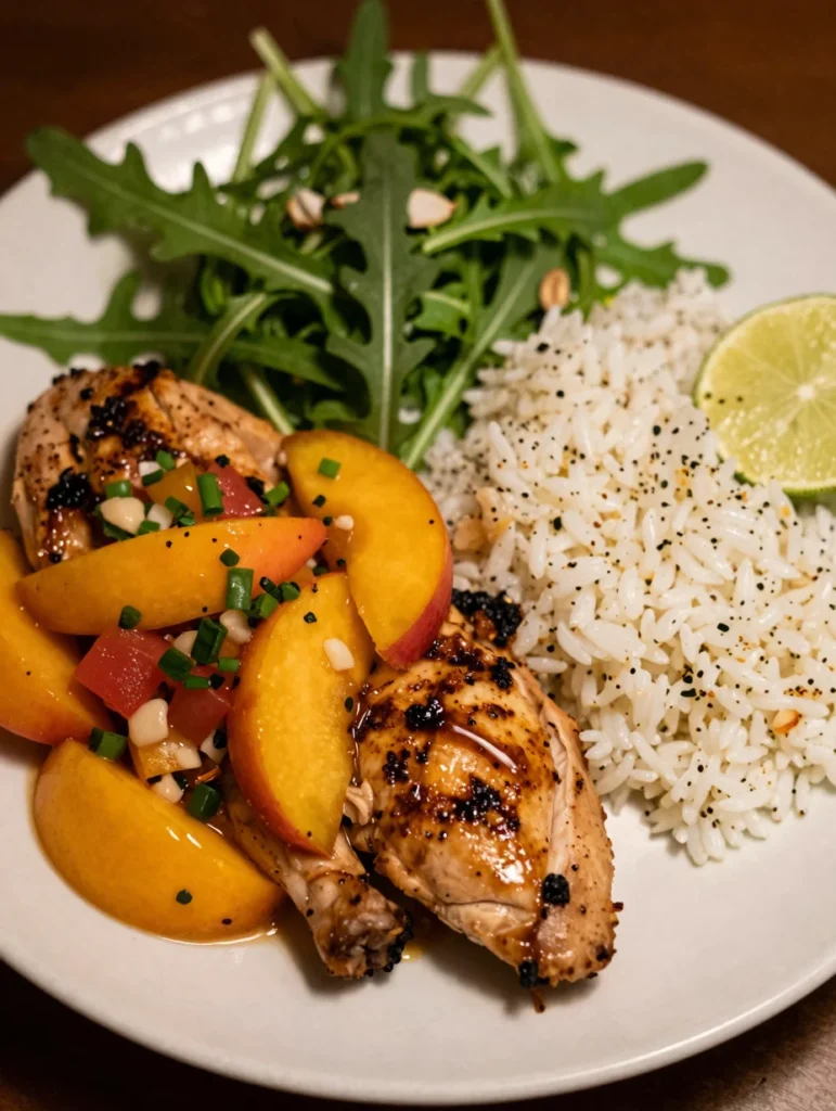 Grilled Chicken with Peach Salsa