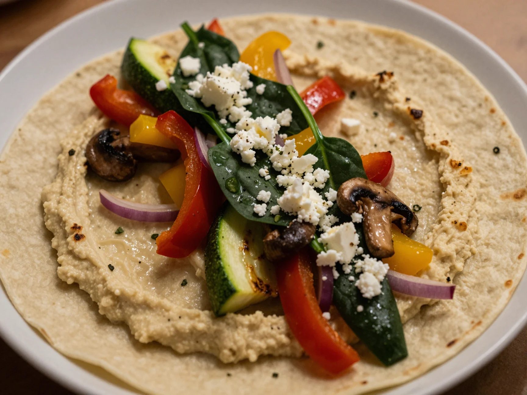 Grilled Veggie and Hummus Wraps