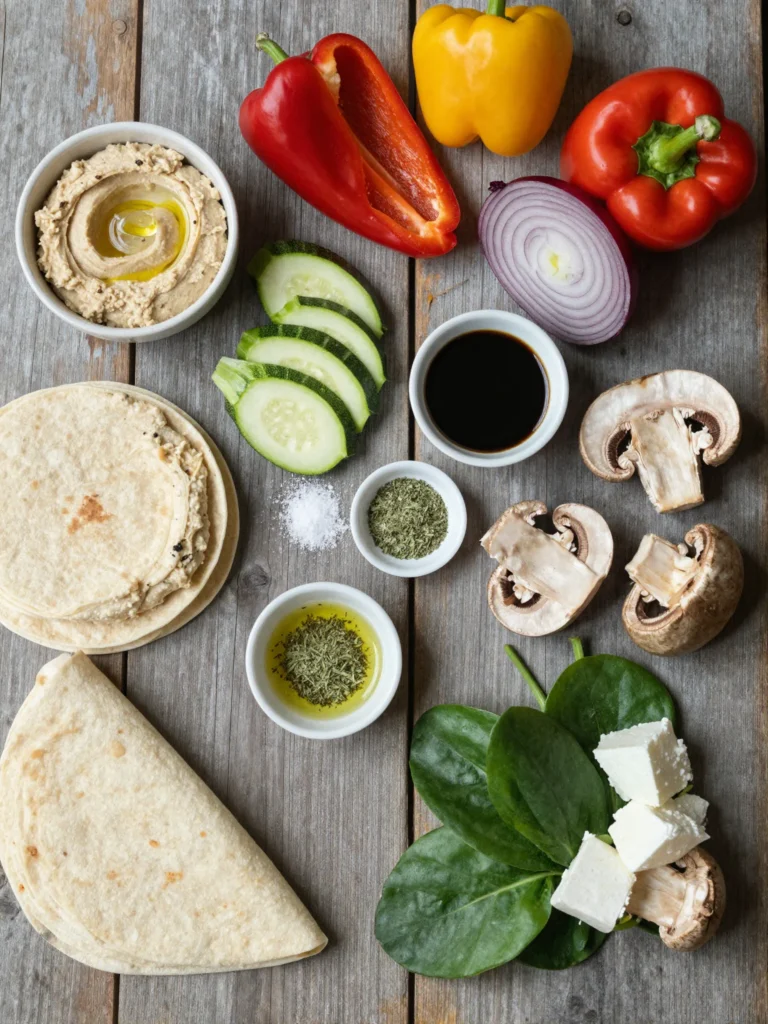 Grilled Veggie and Hummus Wraps