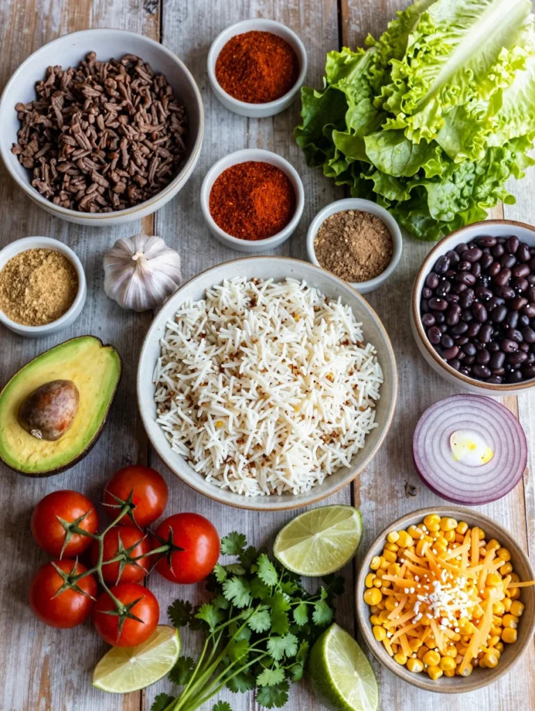 Ground Beef Taco Bowls