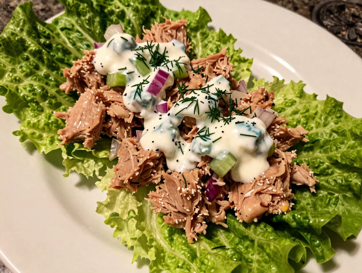 Healthy Tuna Salad Lettuce Wraps