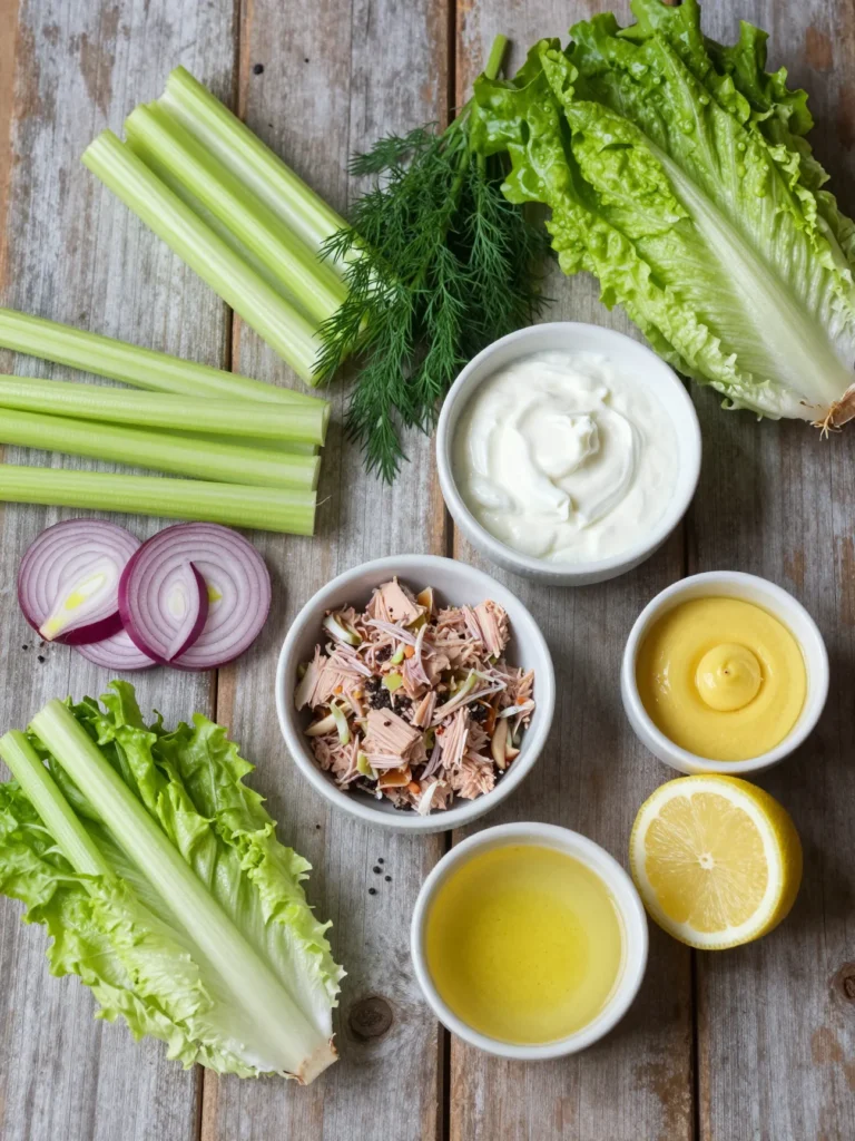 Healthy Tuna Salad Lettuce Wraps