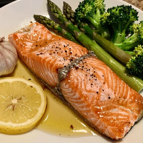 One Pan Honey Garlic Salmon
