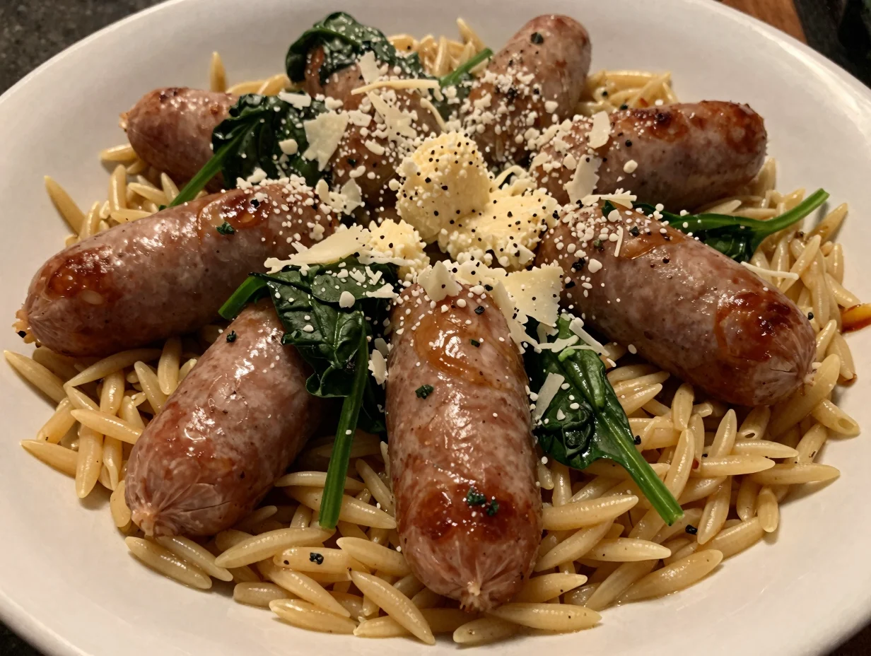 One Pot Sausage and Orzo
