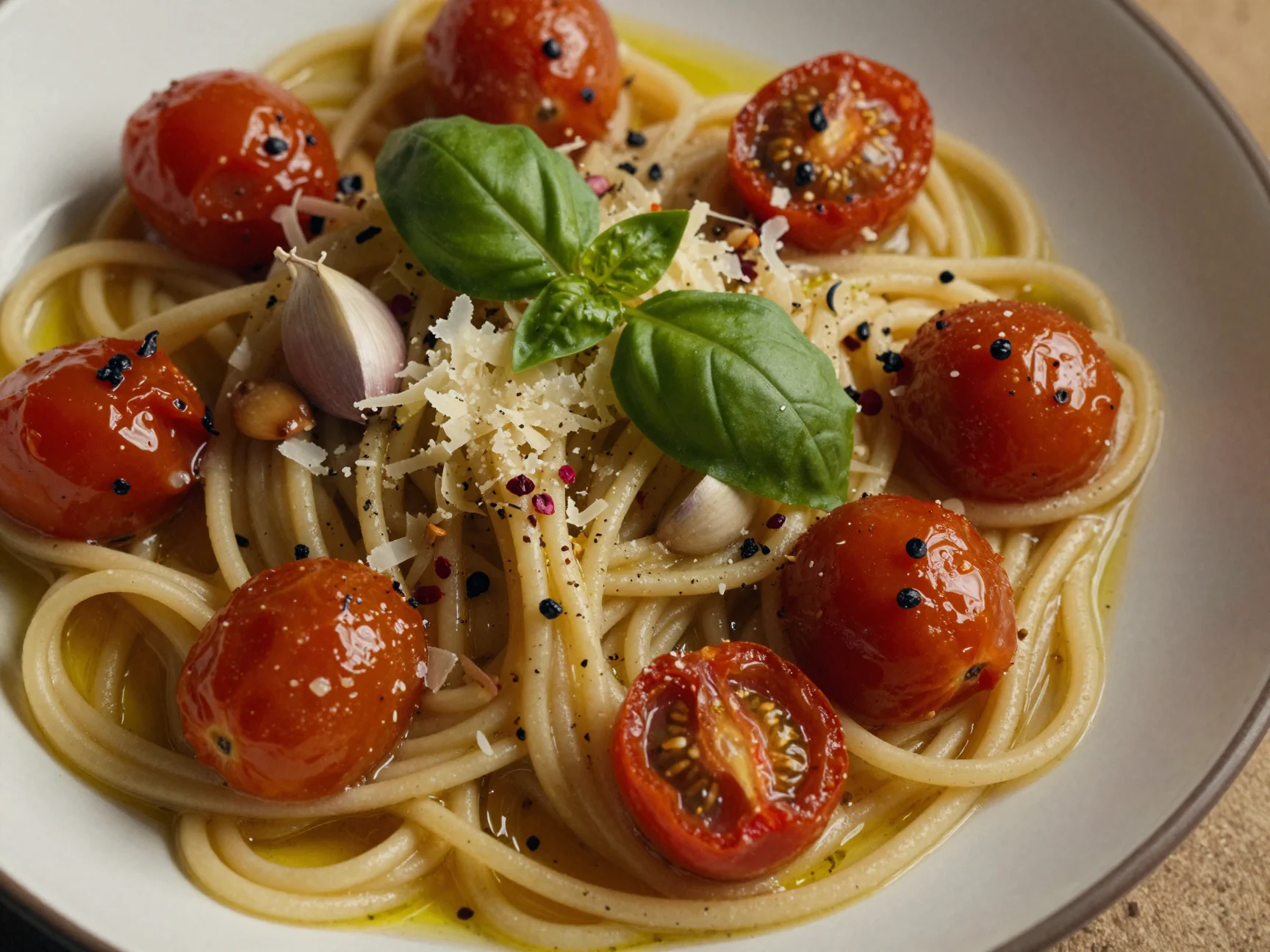 Pasta with Roasted Cherry Tomatoes