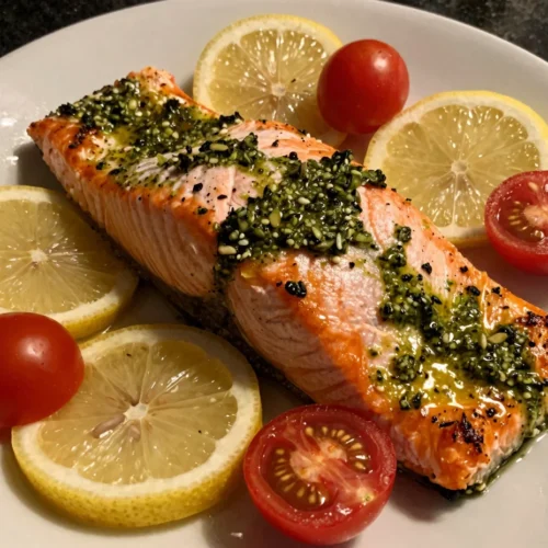 Pesto Baked Salmon