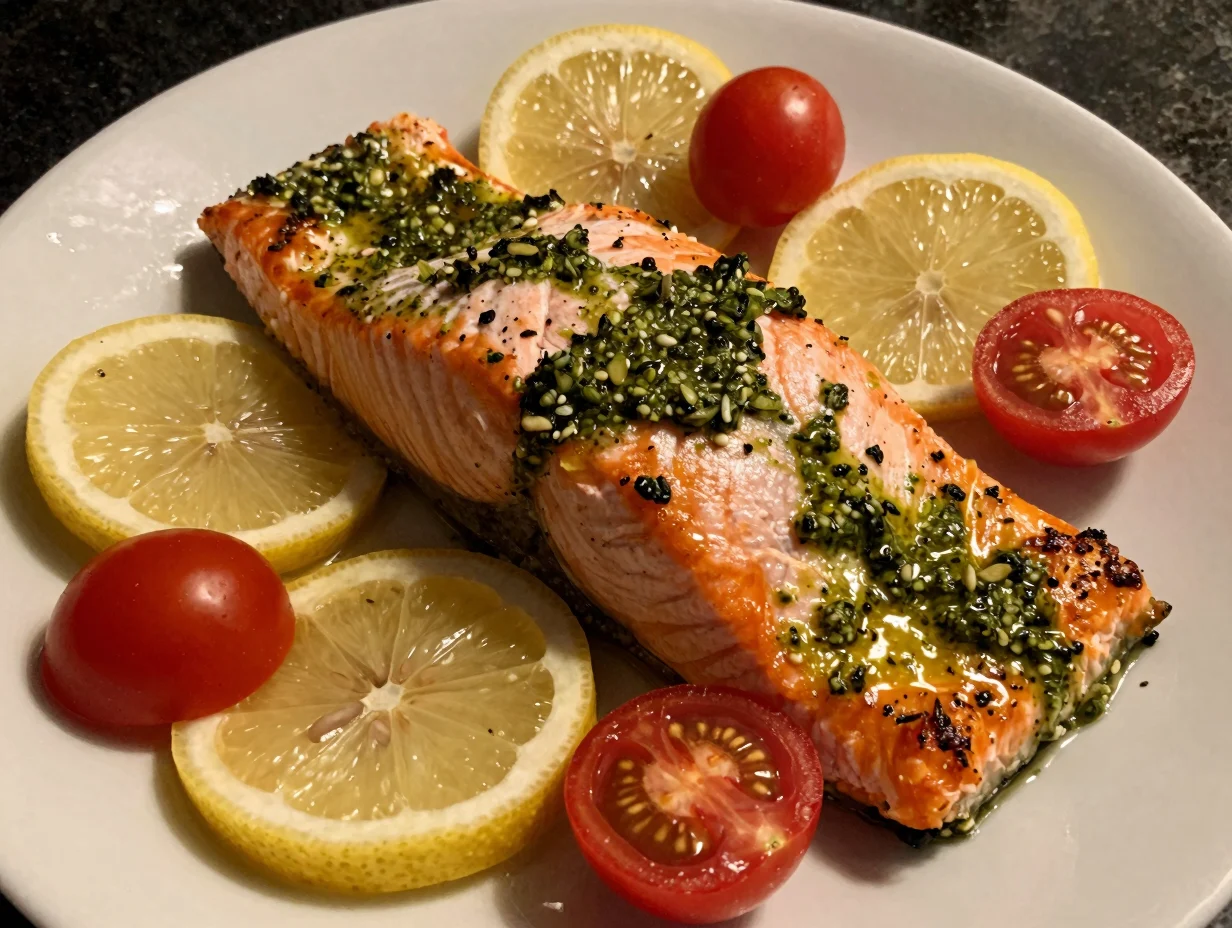 Pesto Baked Salmon