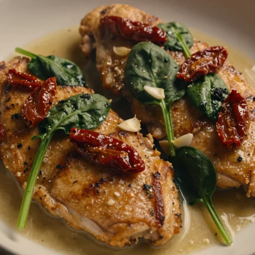 Skillet Chicken with Sun Dried Tomatoes