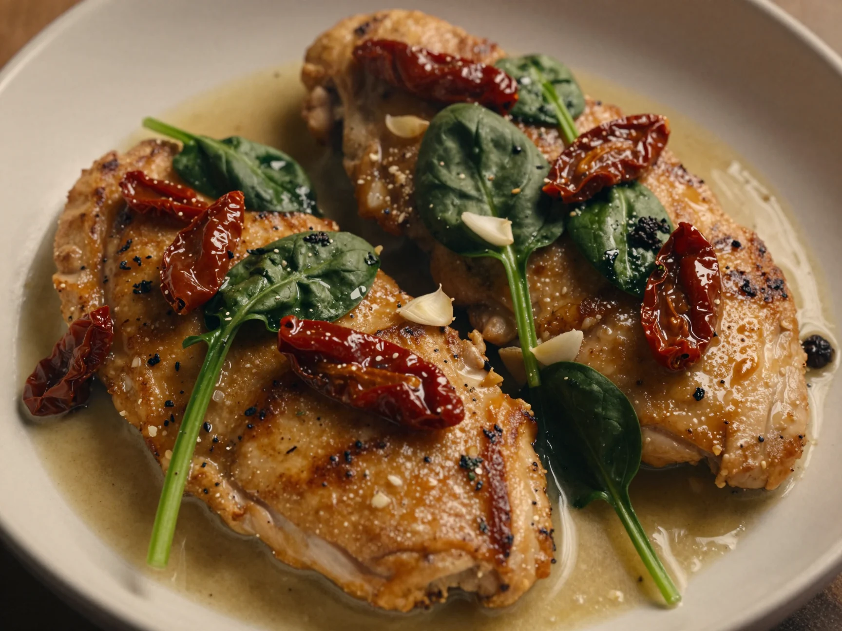 Skillet Chicken with Sun Dried Tomatoes