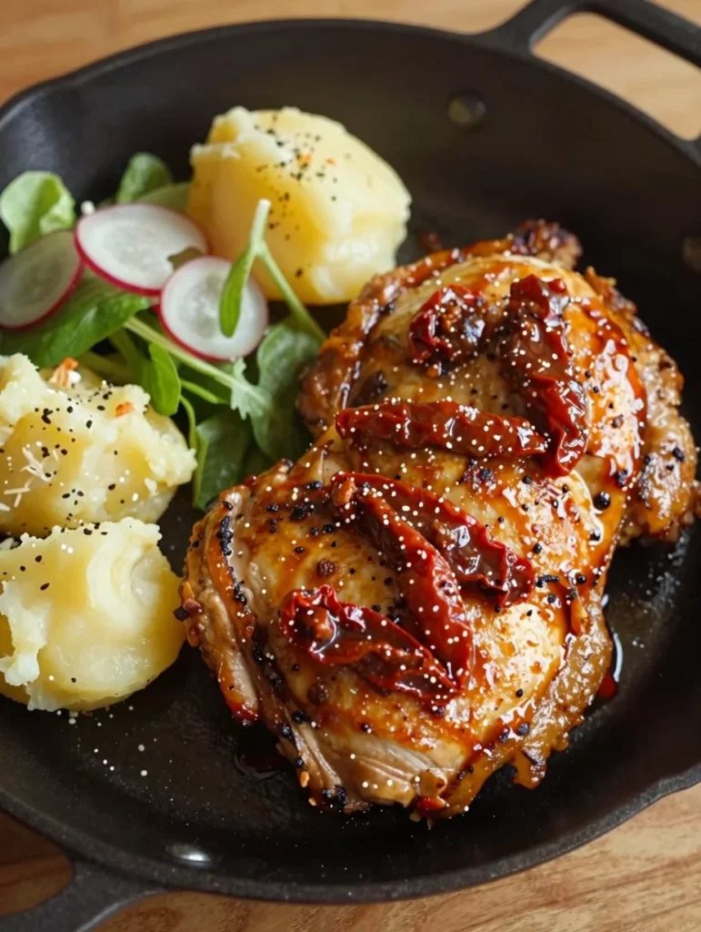 Skillet Chicken with Sun Dried Tomatoes