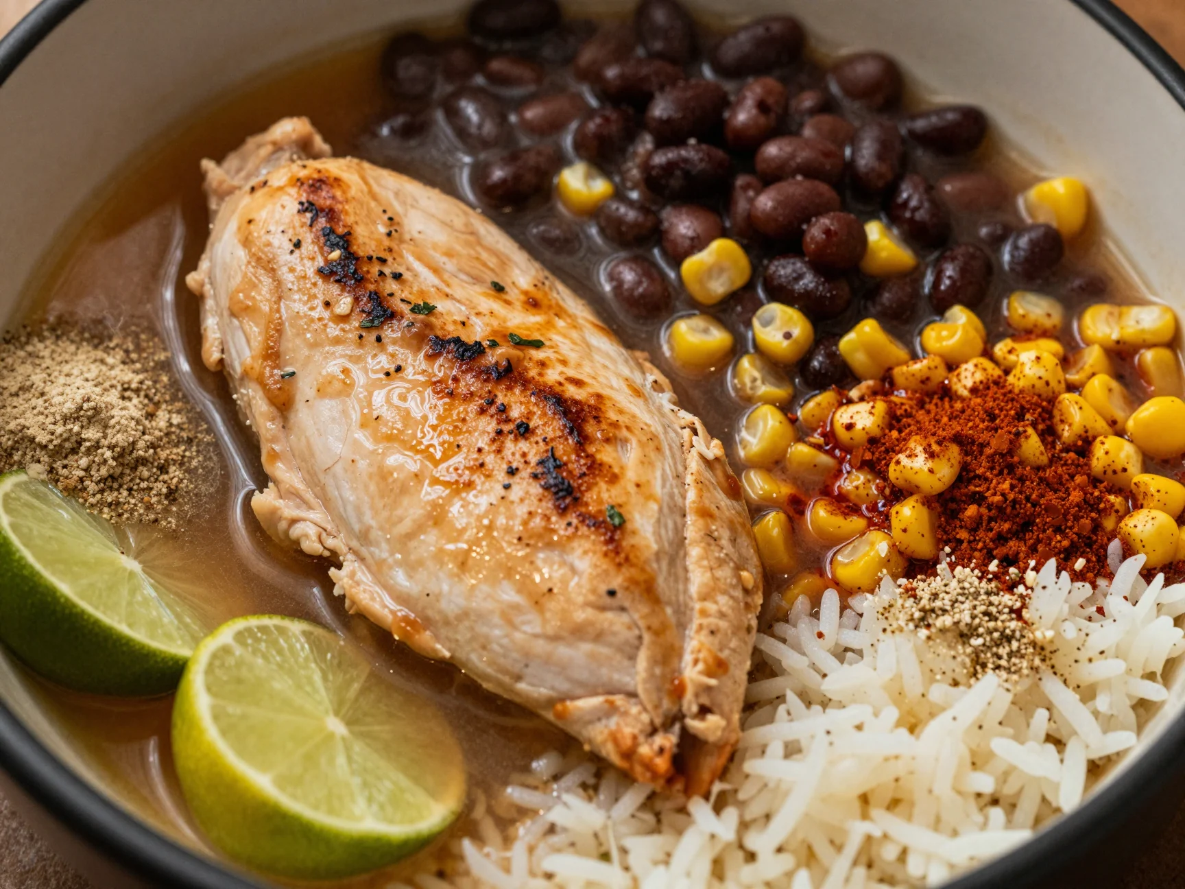 Slow Cooker Chicken Burrito Bowls