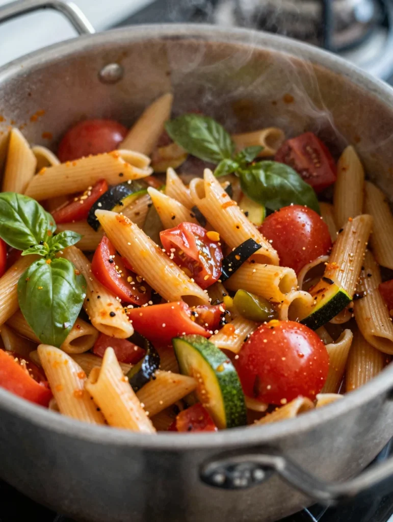 Tomato Basil Zucchini Pasta