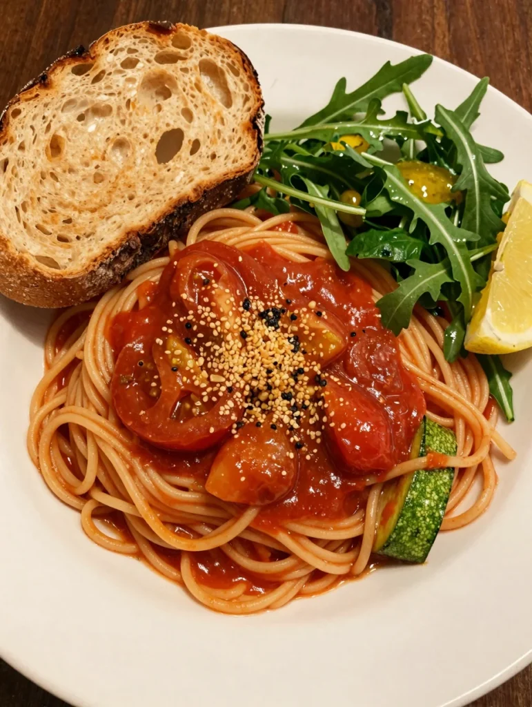 Tomato Basil Zucchini Pasta