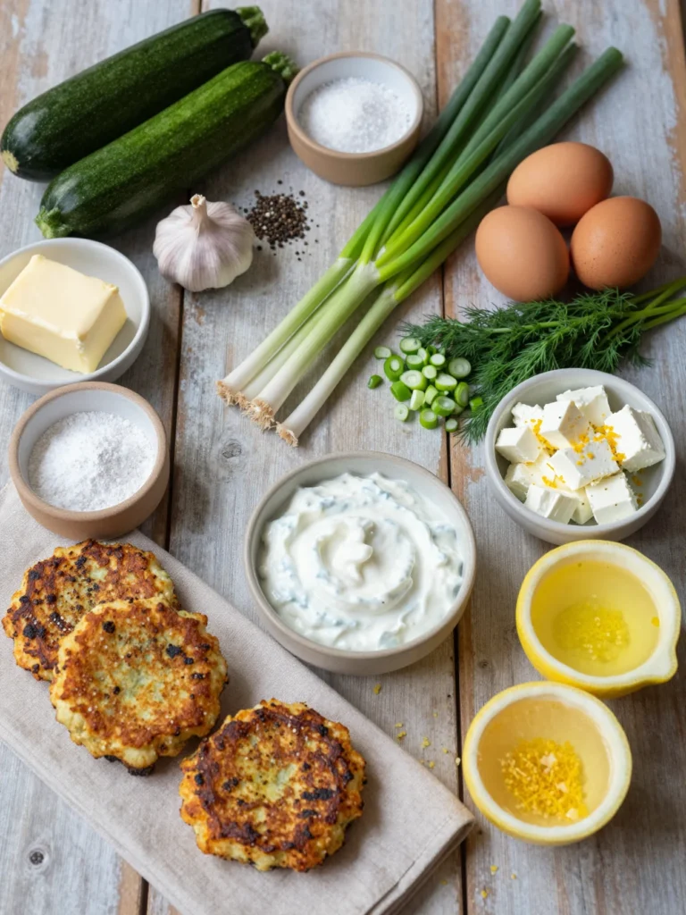 Zucchini Fritters with Yogurt Dip