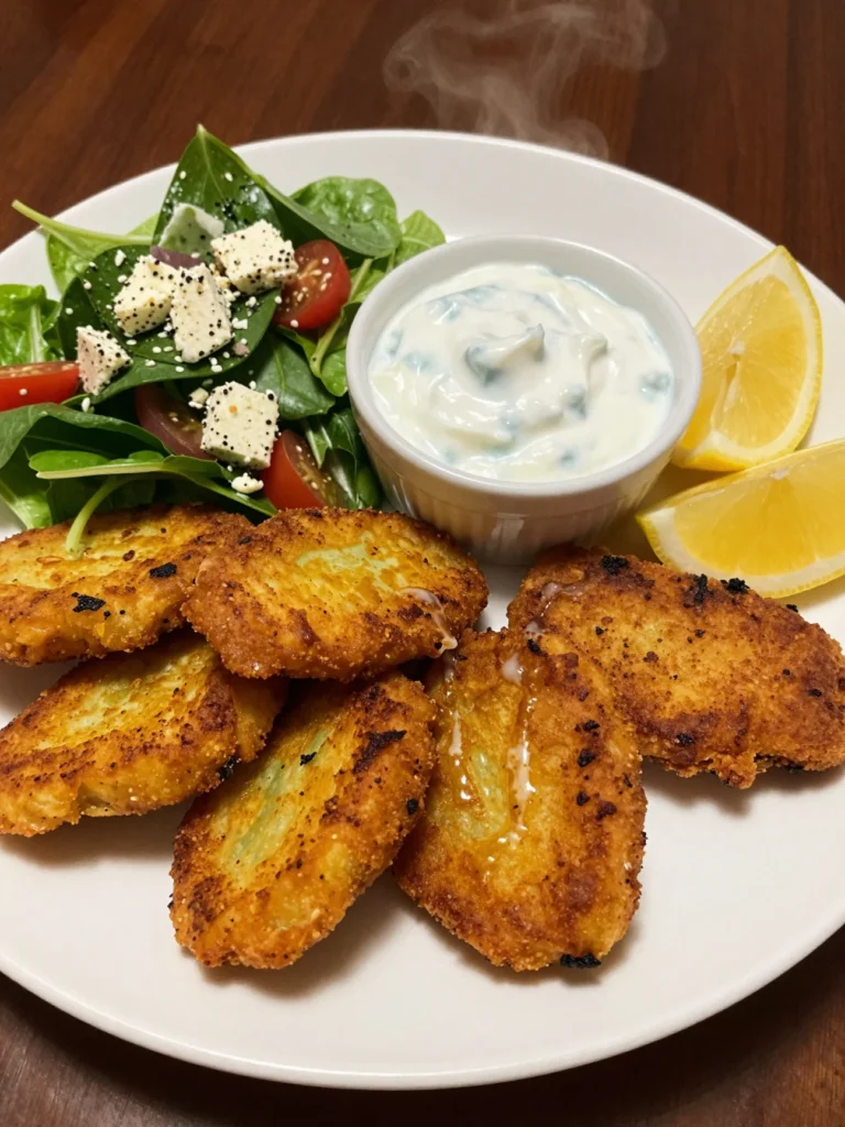 Zucchini Fritters with Yogurt Dip
