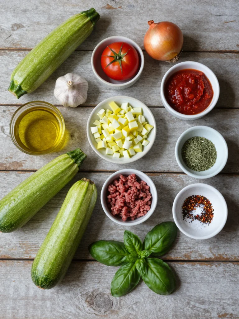 Zucchini Noodles with Meat Sauce