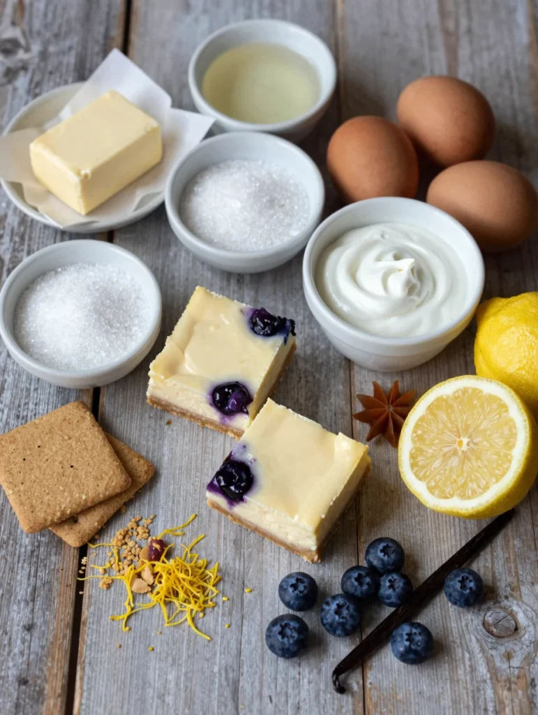 Blueberry Lemon Cheesecake Bars