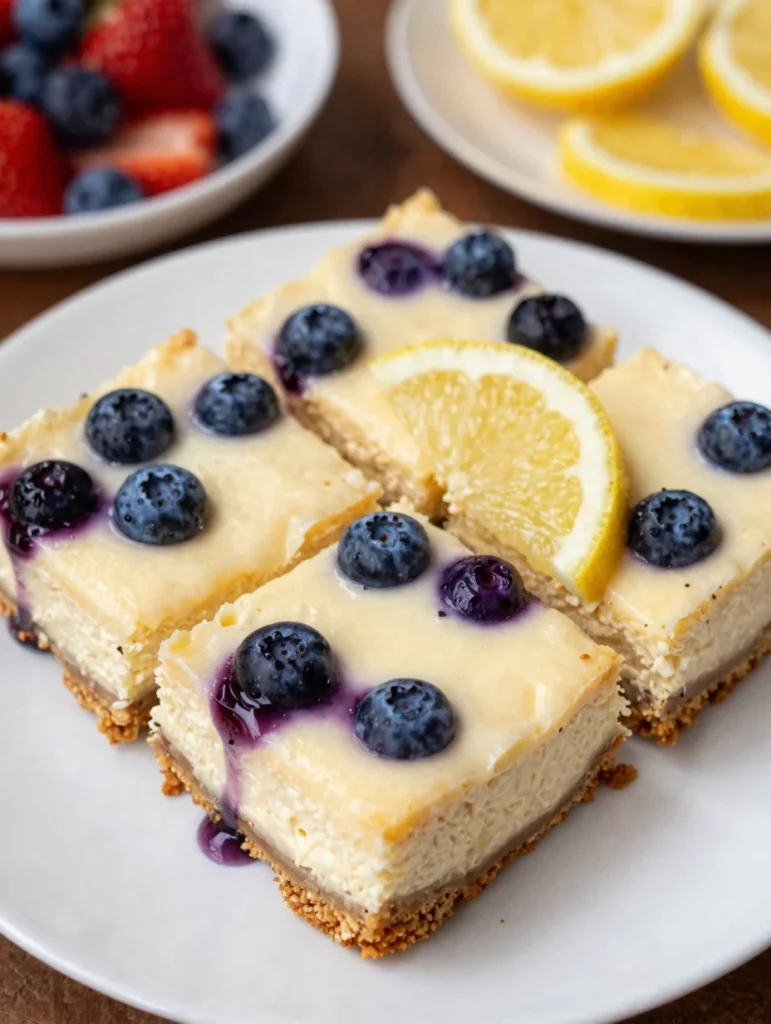 Blueberry Lemon Cheesecake Bars