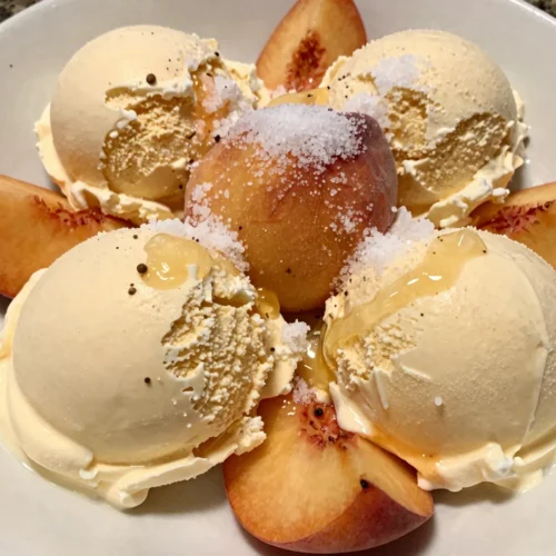Homemade Peach Ice Cream